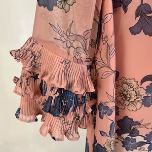 Vince Camuto Floral Chiffon Dress Size 12